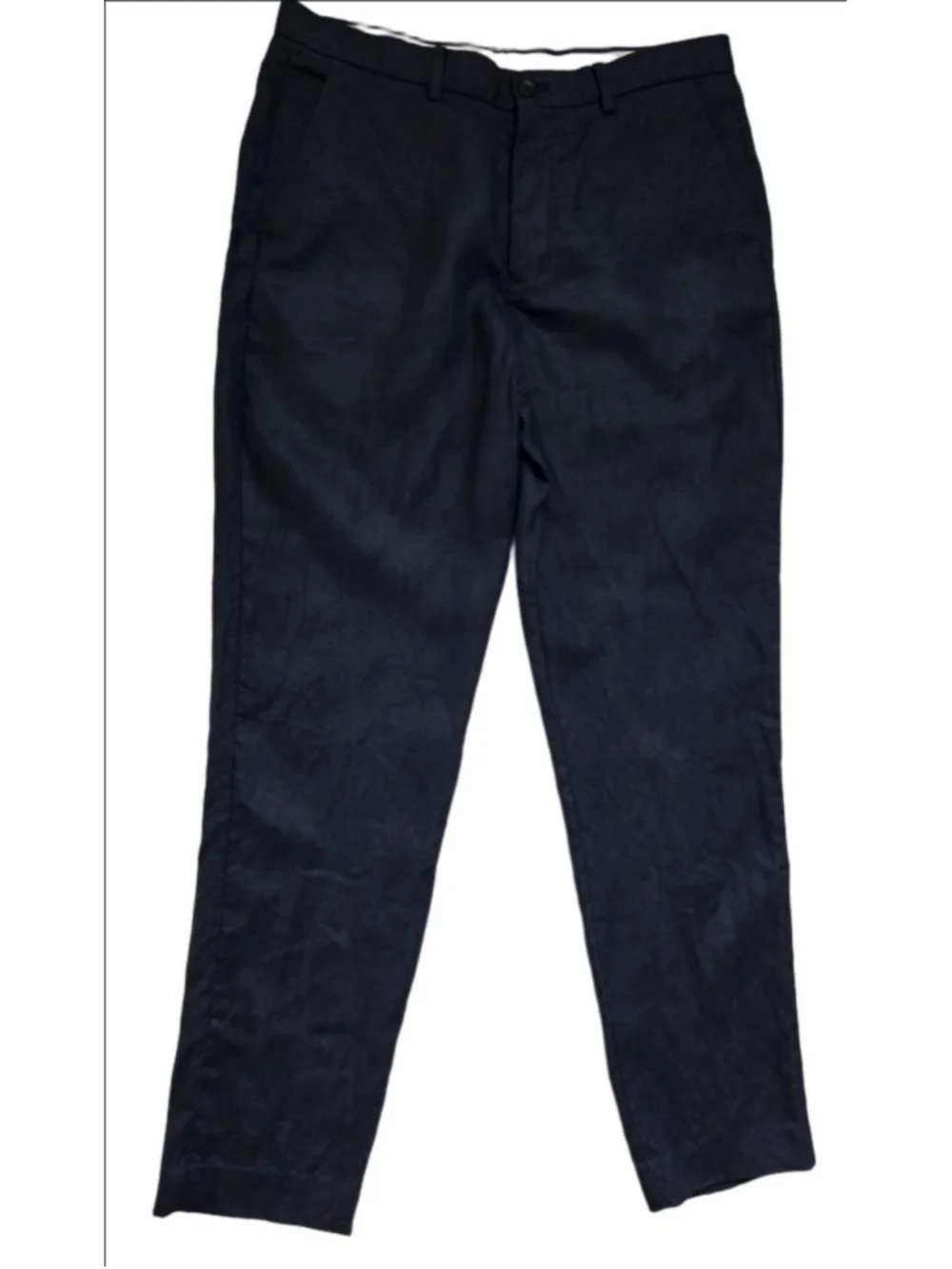 Men's ZARA Navy Linen Trousers Waist 31